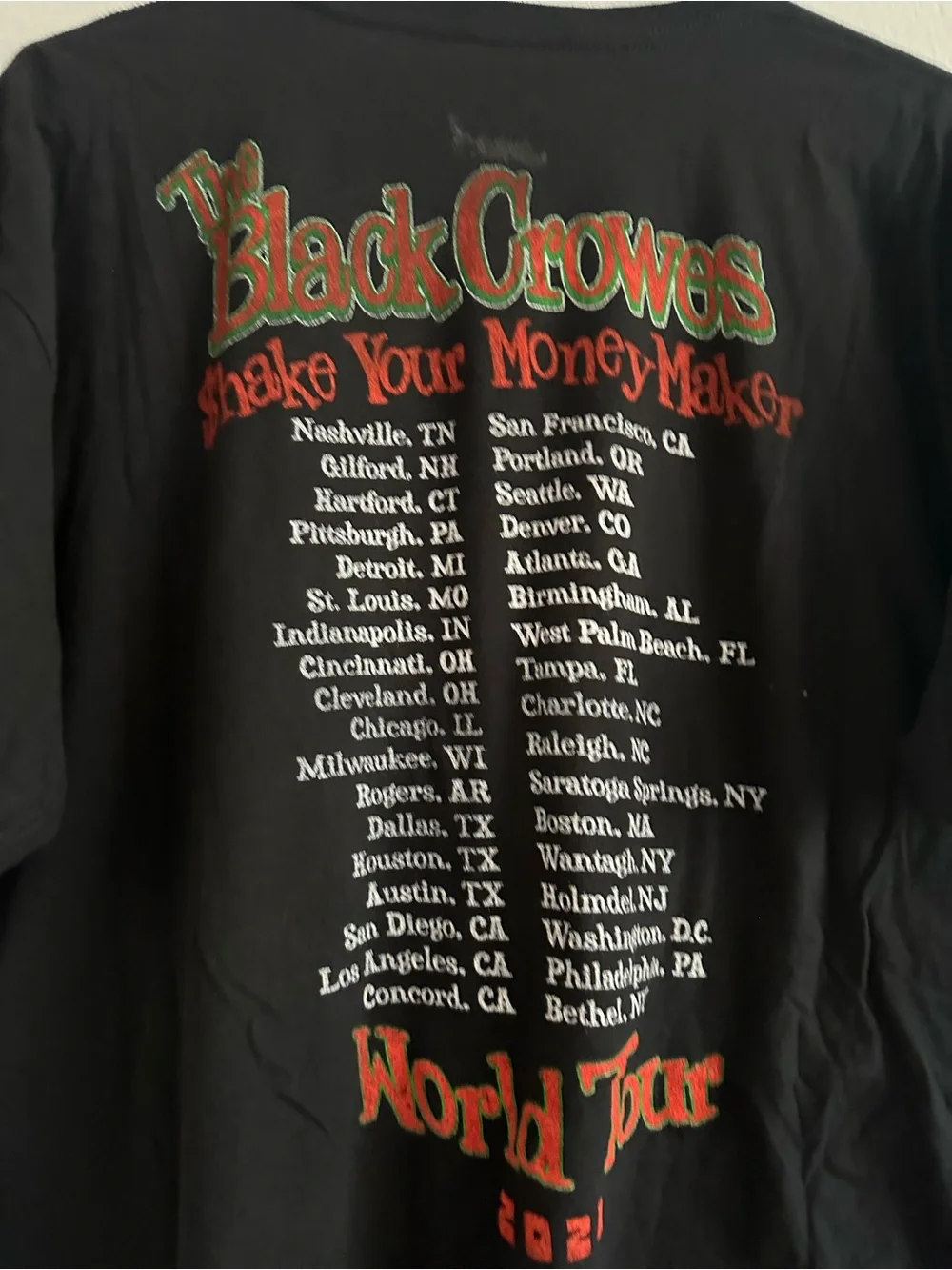 The Black Crowes "Shake Your Money Maker" Tour 2021 Tee in Black - Picture 3 of 4